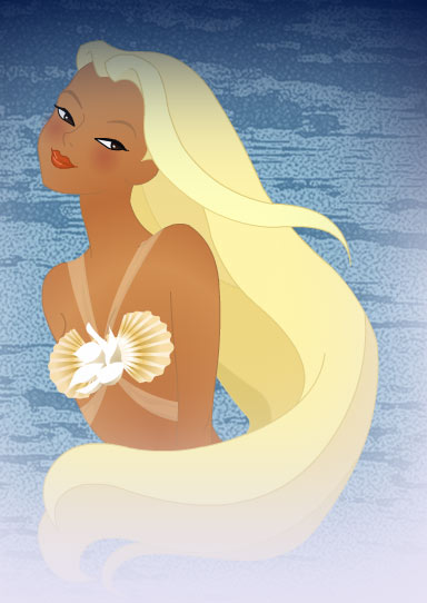 Smiling, Blond Mermaid