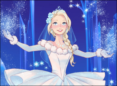 Elsa as an Ice Ballerina