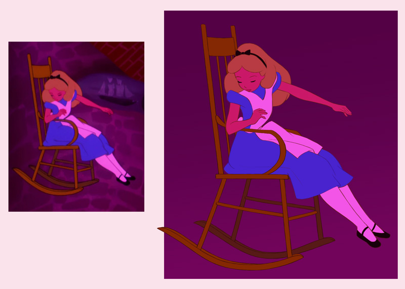 Disney Study Alice in the Rabbit Hole