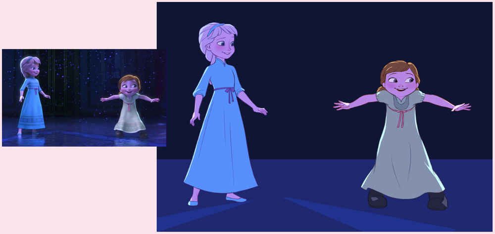Frozen Elsa and Anna Disney Study