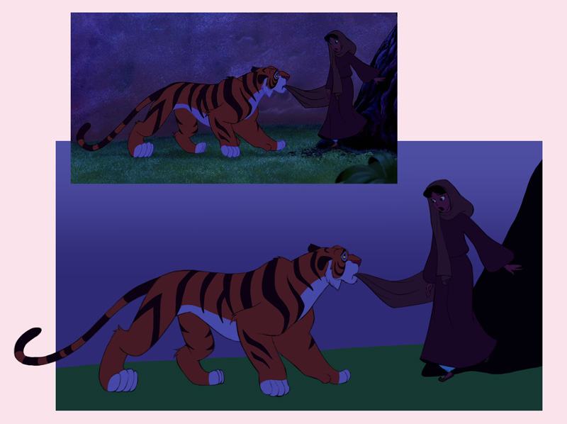 Jasmine and Rajah Disney Study