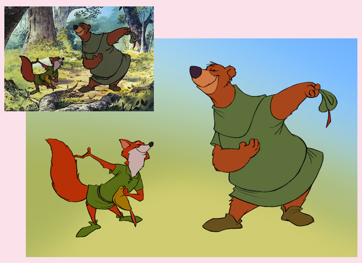 Robin Hood and Little John Disney Study