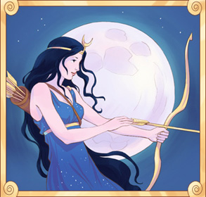 Artemis, goddess of the moon
